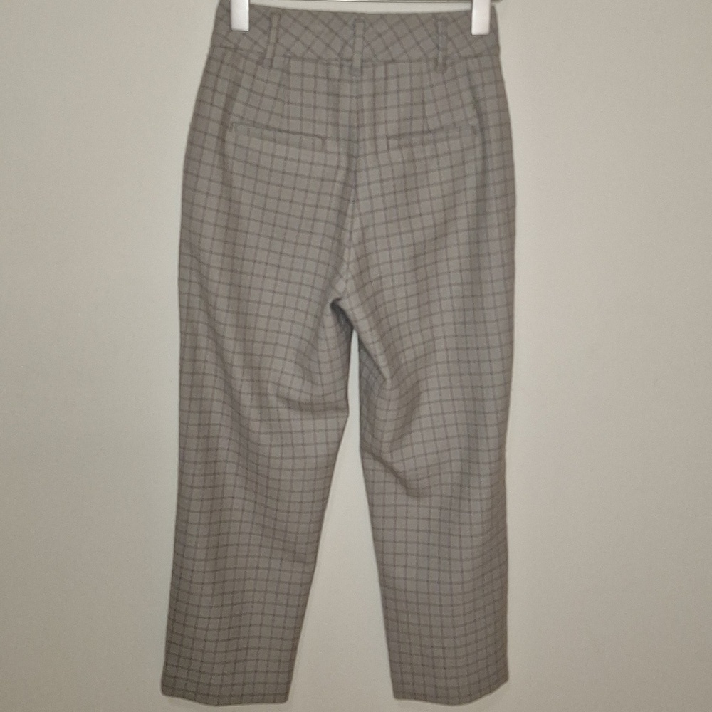 Aritzia Wilfred Tie Front Pants Wool Blend Plaid (Missing Tie) SZ 0 - Picture 3 of 6